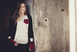Poppy Rose Brooch and Mitts