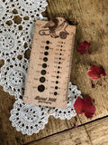 Kakaruwai - South Island Robin Needle Gauge and Ruler - Wooden