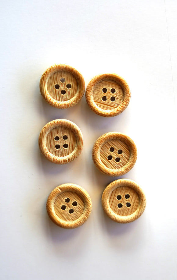 Four Hole Bamboo Buttons