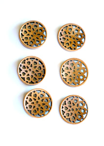 Dahlia Wooden Buttons