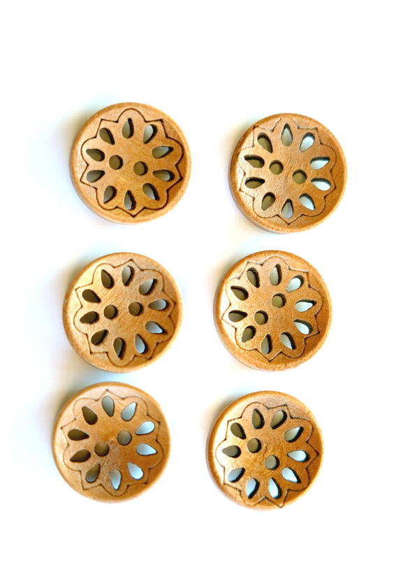 Daisy Wooden Buttons