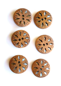 Diamonds and Circles Wooden Buttons