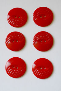 Vintage Buttons - Red