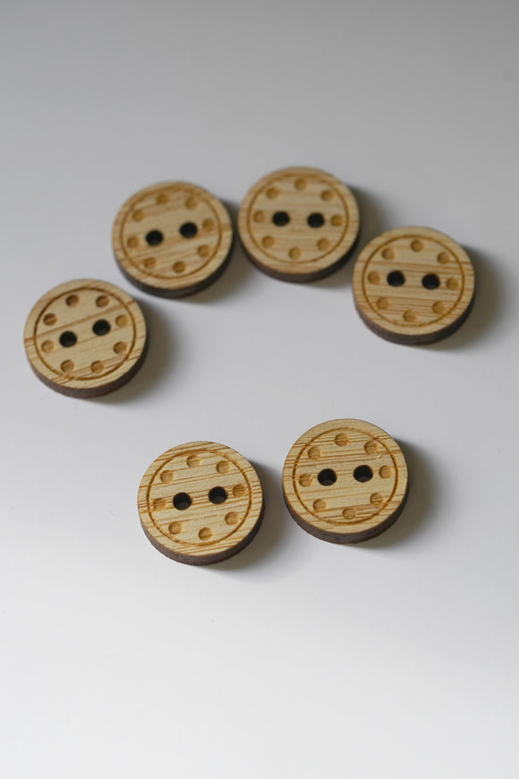 Circles Bamboo Buttons - Small