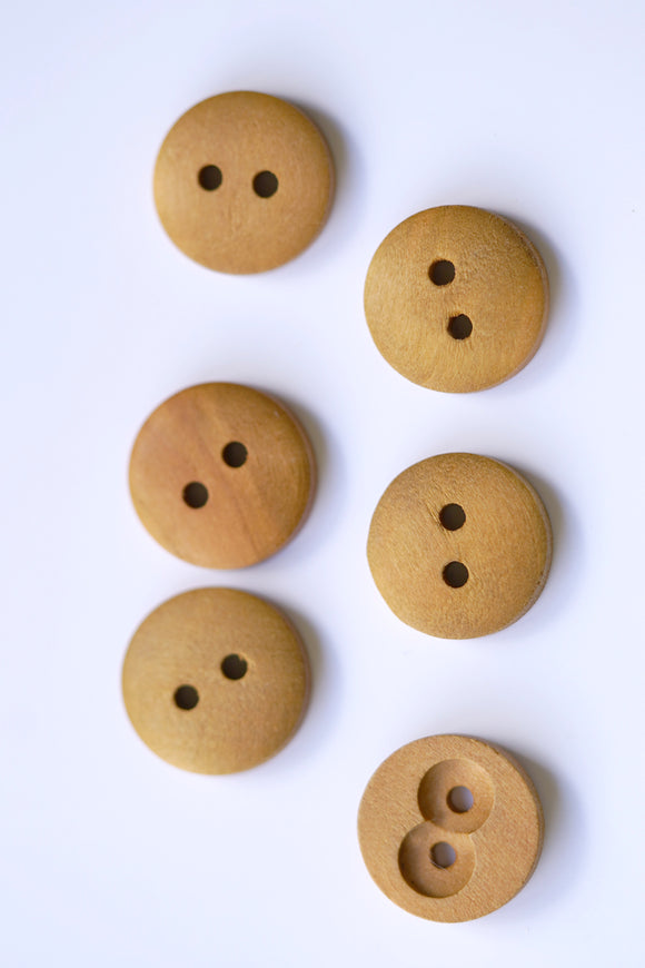 Coffee Wooden Buttons