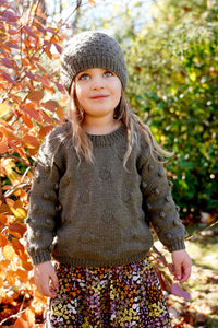 Olive Sweater and Hat