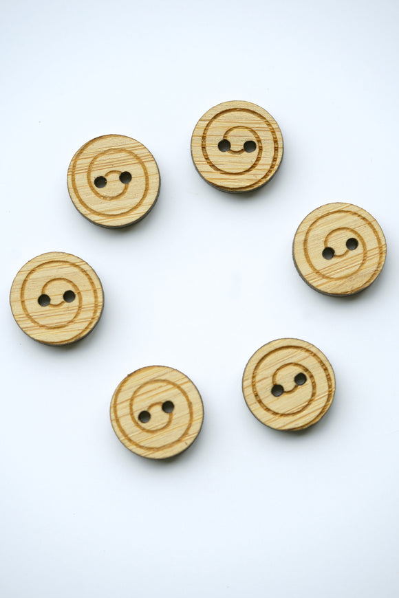 Spiral Bamboo Buttons - Small