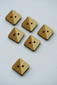 Diamond Bamboo Buttons - Medium
