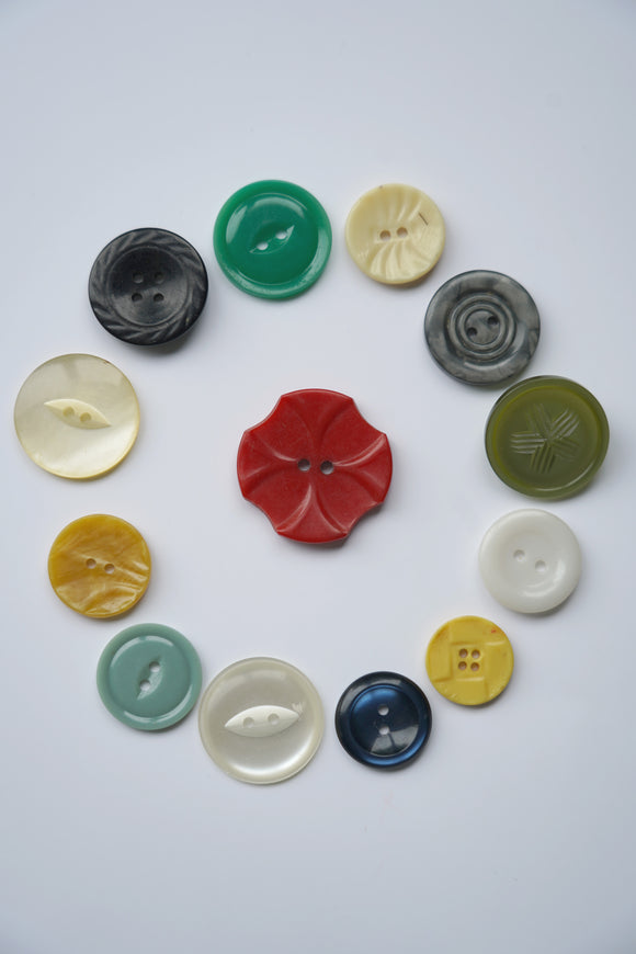 Vintage Buttons - Flower Collection