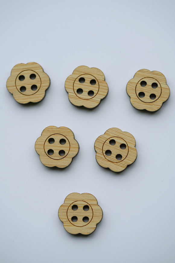 Flora Bamboo Buttons - Small
