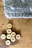 Hexagon Bamboo Buttons - Small