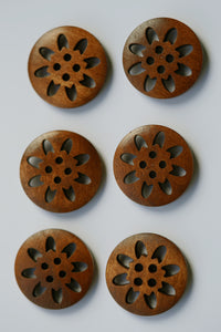 Snowflake Wooden Buttons - Large