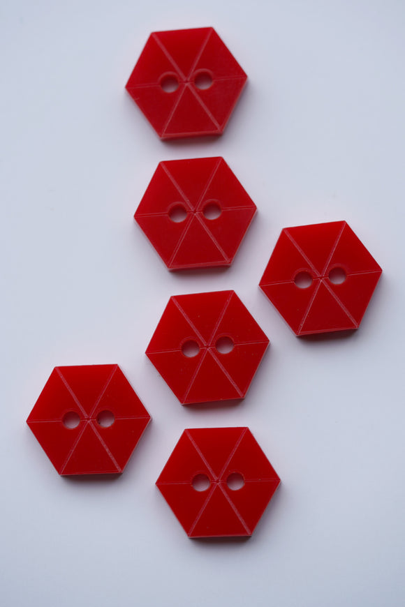Hexagon Red Buttons
