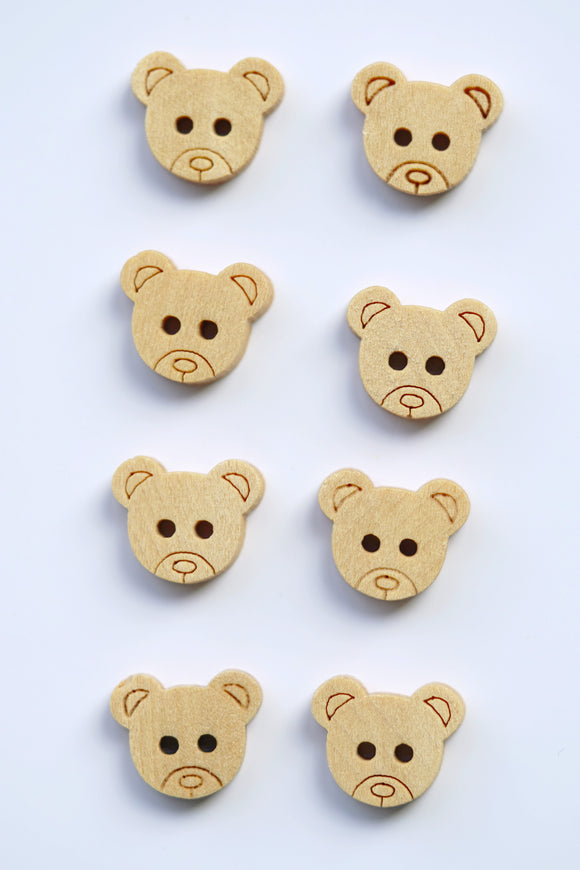 Teddy Wooden Buttons